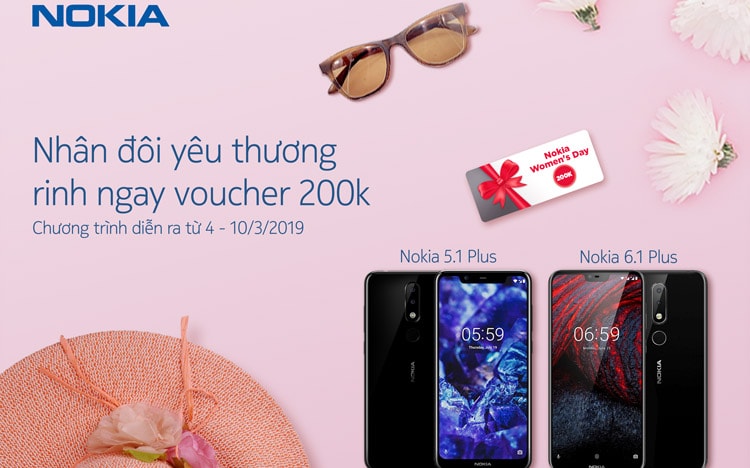 Cùng Nokia “Nhân đôi yêu thương rinh ngay voucher 200k”