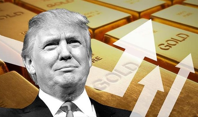 Giá vàng “lướt sóng” theo những tuyên bố thương mại của ông Trump