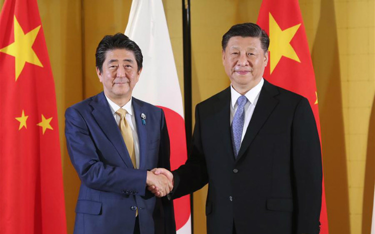 Thủ tướng Shinzo Abe và Chủ tịch Tập Cận Bình gặp nhau tại Osaka, Nhật Bản vào ngày 27/6