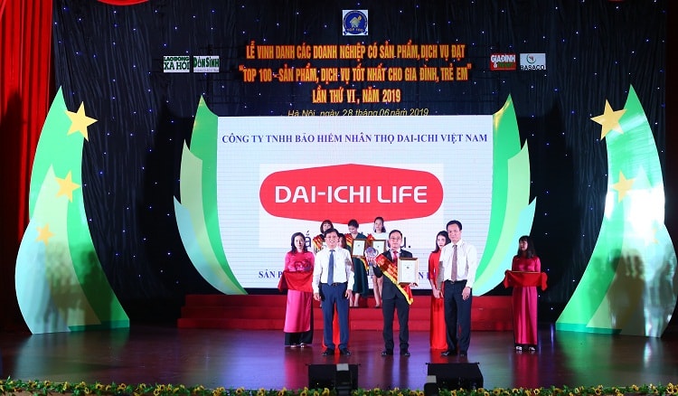 Dai-ichi Việt Nam: “Top 100 sản phẩm dịch vụ tốt nhất cho gia đình và trẻ em” năm 2019