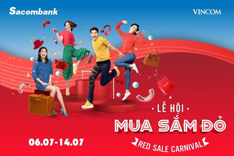 Chủ thẻ Sacombank hưởng ưu đãi lớn tại Vincom