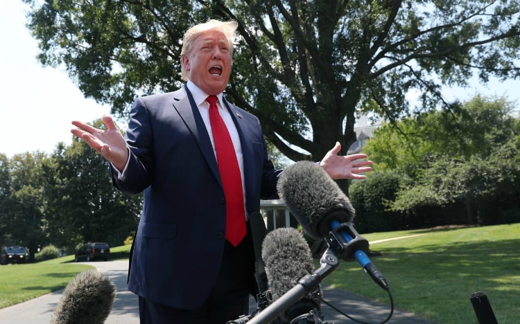 Tổng thống Trump trả lời báo giới tại Washington vào ngày 30/7/2019