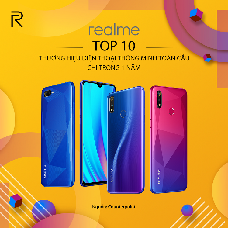 Điều gì khiến Realme lọt vào top 10 hãng điện thoại toàn cầu?