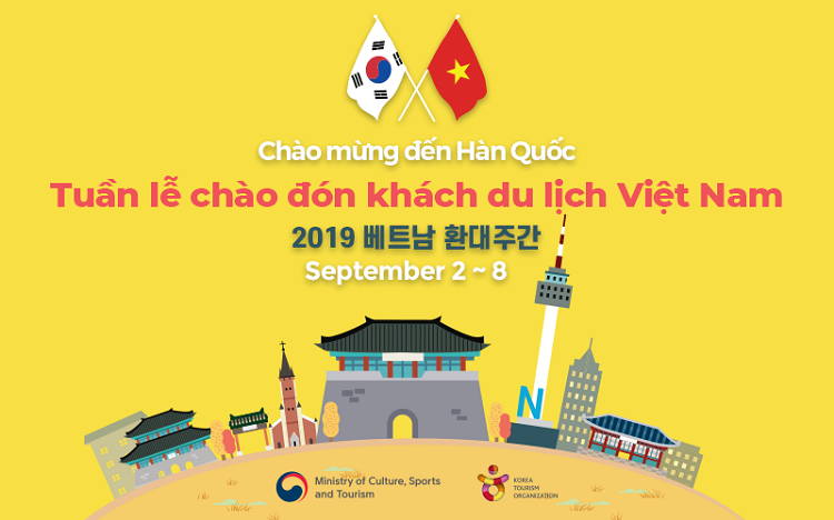 Hàn Quốc: Tuần lễ chào đón khách du lịch Việt Nam từ ngày 2-8/9/2019