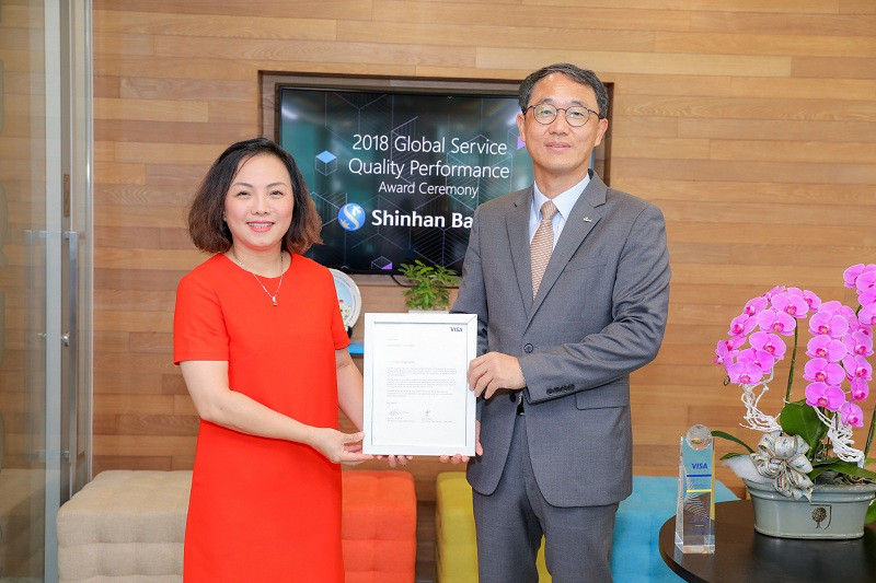 Ngân hàng Shinhan nhận giải thưởng “Dịch vụ chất lượng toàn cầu 2018”