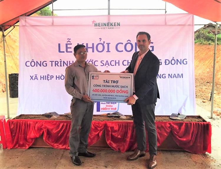 HEINEKEN Việt Nam tài trợ công trình nước sạch tại Quảng Nam