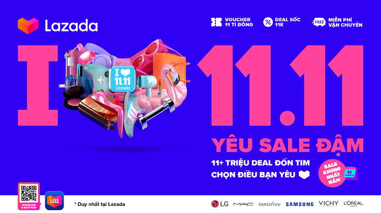Tưng bừng “Lễ hội mua sắm 11.11” cùng Lazada