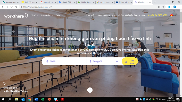 Workthere - Nền tảng công nghệ và dịch vụ tư vấn tìm mặt bằng văn phòng linh hoạt