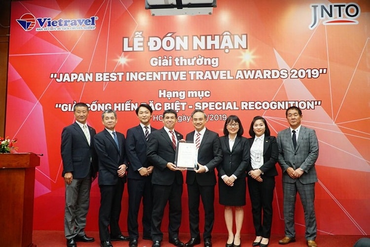 Vietravel nhận giải thưởng 'Japan Best Incentive Travel Awards 2019'