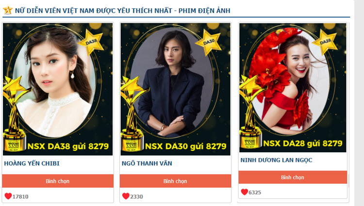 Giải Ngôi Sao Xanh 2019 công bố Top 3 bình chọn trực tuyến