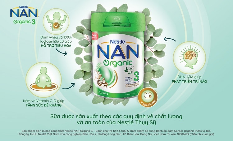 NAN Organic 3 và Gerber Organic: Dinh dưỡng hữu cơ cho trẻ em
