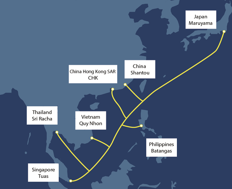 Việt Nam kết nối cáp quang biển với Trung Quốc, Nhật Bản, Philippines, Singapore