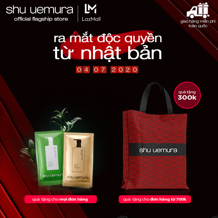 shu uemura tặng hàng nghìn suất quà hấp dẫn tại LazMall
