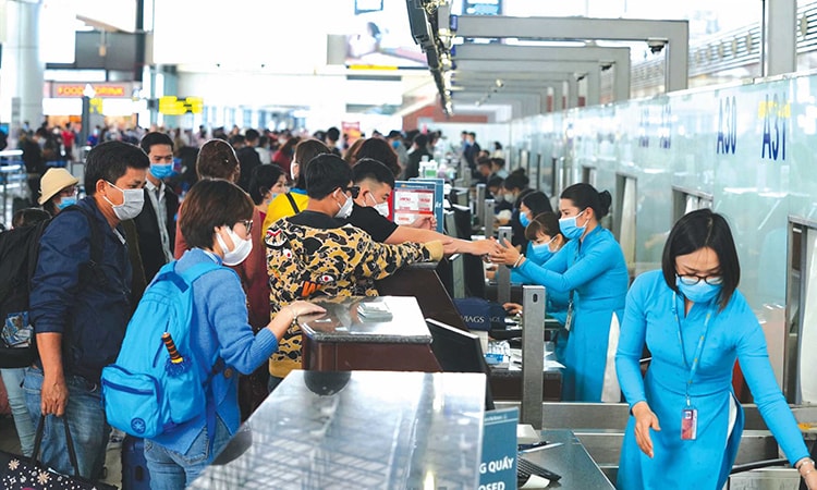 Lượng hành khách nội địa qua Cảng hàng không quốc tế Nội Bài đã phục hồi 100%, khoảng 400-450 lượt chuyến với hơn 600.000 hành khách mỗi ngày