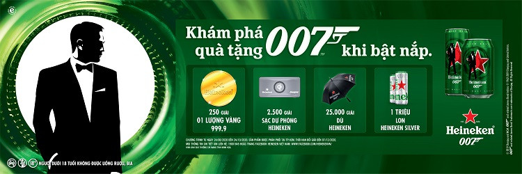 Ra mắt phiên bản giới hạn Heineken James Bond