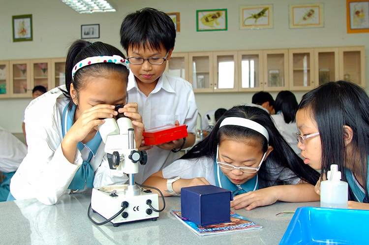 Ở cấp tiểu học, ngoài việc giúp học sinh làm quen với kiến thức công nghệ, đổi mới sáng tạo, giúp học sinh có tư duy tài chính là một điểm tiến bộ.