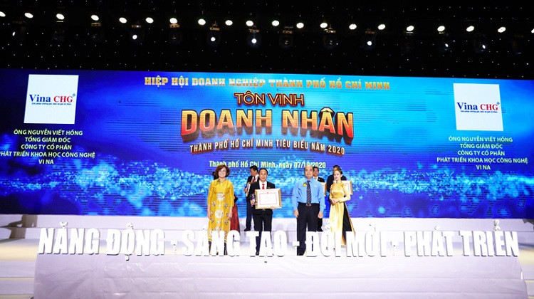 Tổng giám đốc Vina CHG được vinh danh 'Doanh nhân tiêu biểu TPHCM 2020'