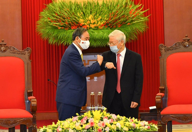 Tổng bí thư, Chủ tịch nước Nguyễn Phú Trọng tiếp Thủ tướng Nhật Bản Suga Yoshihide