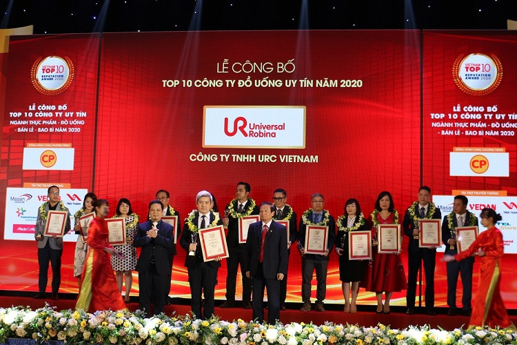 URC Việt Nam trong top 10 công ty đồ uống uy tín nhất năm 2020