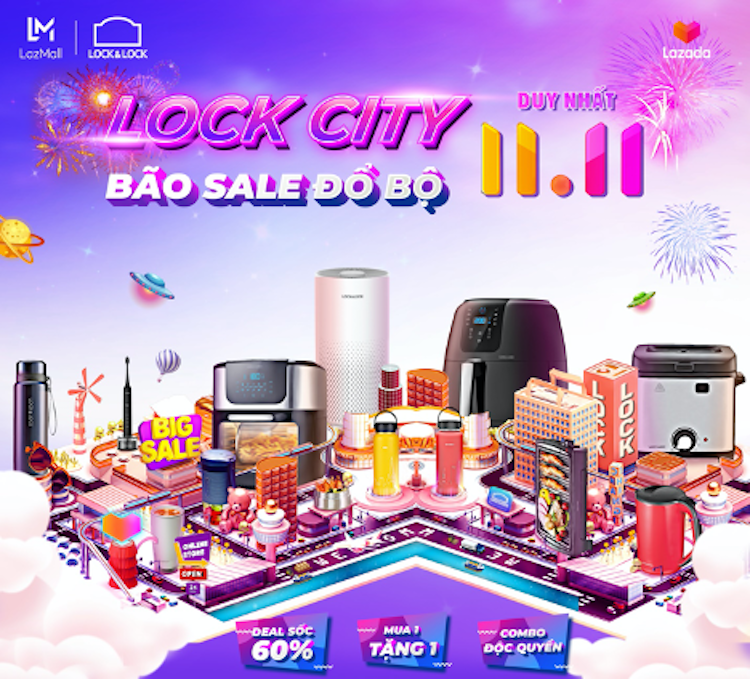 Lock&Lock - Bão sale đổ bộ Lock City trên Lazada