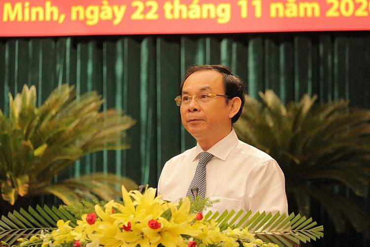 Bí thư Thành ủy TP.HCM Nguyễn Văn Nên phát biểu tại Hội thảo