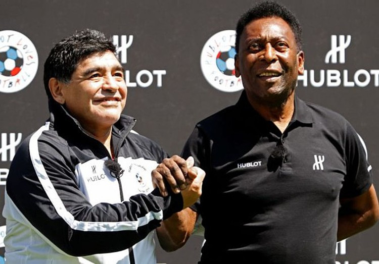 "Vua bóng đá" Pele và "Cậu bé vàng" Maradona