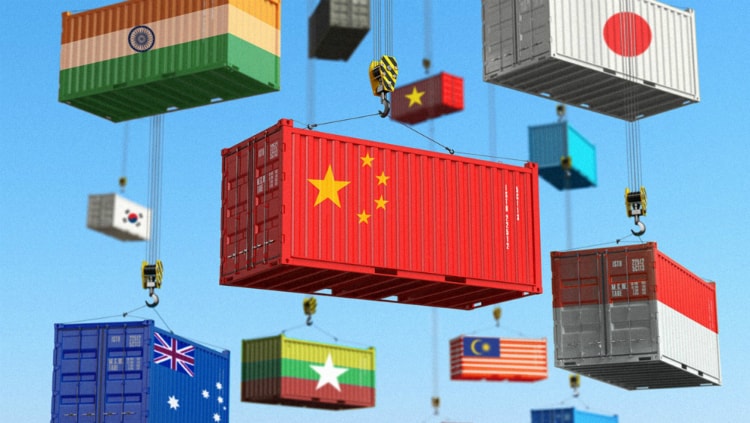 với thị trường 2,2 tỷ dân và tổng GDP đạt 26.200 tỷ USD, tương đương khoảng 30% thế giới. Quy mô của RCEP còn lớn hơn Hiệp định Mỹ - Mexico - Canada (USMCA) và Liên minh châu Âu (EU).