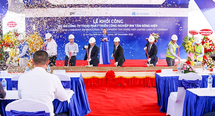 Dự án Công ty TNHH Phát triển Công nghiệp BW Tân Đông Hiệp có giá trị hơn 265 tỷ đồng.