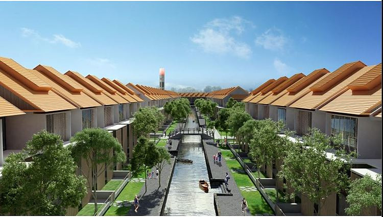 Phối cảnh Dự án Saigon Venice – được xây dựng trên 63ha thuộc vị trí trọng điểm huyện Bình Chánh, TP.HCM