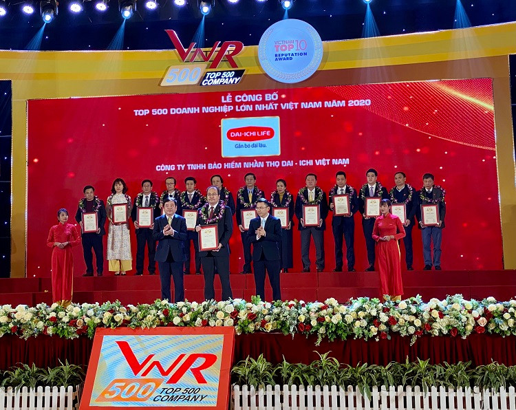 Dai-ichi Life Việt Nam xếp hạng 100 trong top 500 doanh nghiệp lớn nhất Việt Nam năm 2020