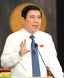 Chủ tịch UBND TP.HCM Nguyễn Thành Phong phát biểu tại Hội nghị Triển khai nhiệm vụ phát triển kinh tế - xã hội năm 2021