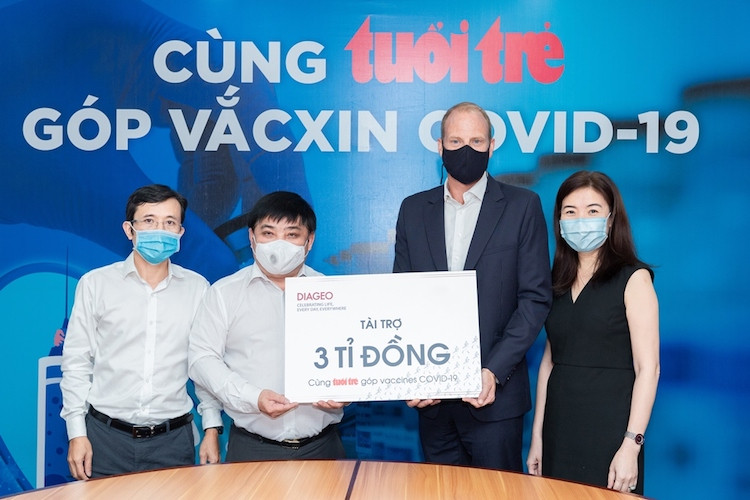 Diageo Việt Nam tài trợ 3 tỷ đồng cho chương trình “Cùng Tuổi Trẻ góp vắc-xin Covid-19”