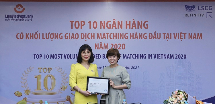 LienVietPostBank có khối lượng giao dịch Matching lớn nhất thị trường ngoại hối Việt Nam 2020