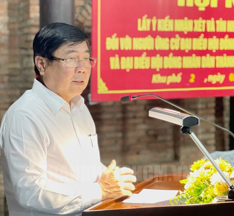 100% cử tri nơi cư trú thống nhất giới thiệu ông Nguyễn Thành Phong ứng cử đại biểu HĐND TP.HCM