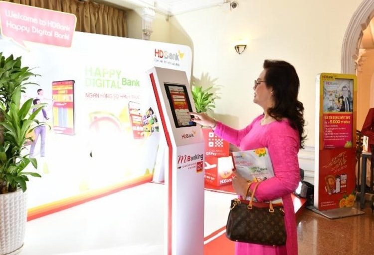 Digital – Khu photobooth trải nghiệm dịch vụ Digital Bank tại Đại hội