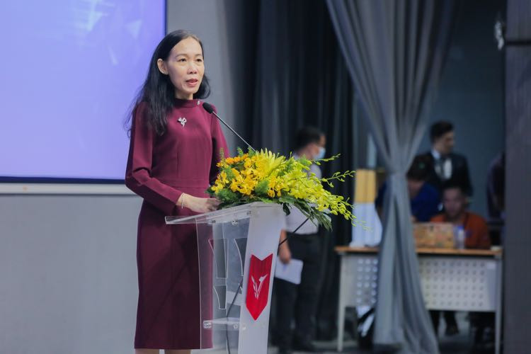 PGS. TS. Trần Thị Mỹ Diệu – Hiệu trưởng VLU, phát biểu khai mạc sự kiện