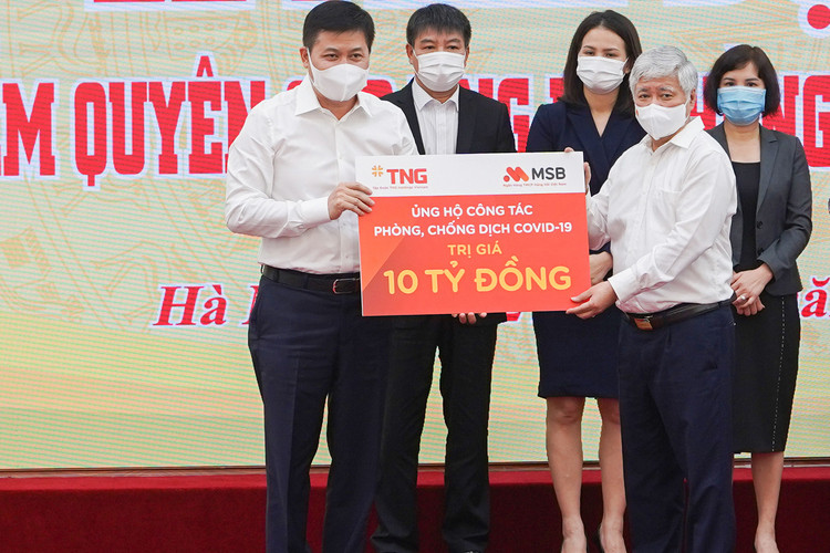 MSB và TNG Holdings Việt Nam ủng hộ 30 tỷ đồng phòng, chống dịch Covid-19