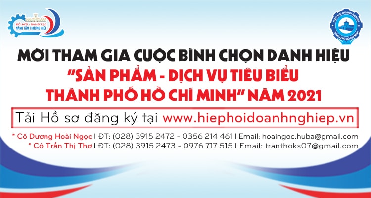 Mời tham gia cuộc bình chọn danh hiệu “Sản phẩm, dịch vụ tiêu biểu Thành phố Hồ Chí Minh” năm 2021