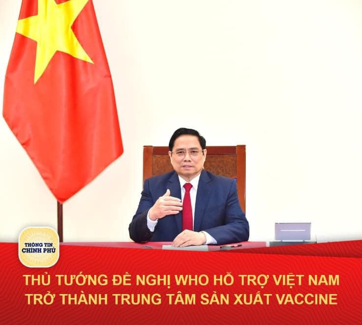Thủ tướng đề nghị WHO hỗ trợ Việt Nam trở thành trung tâm sản xuất vaccine khu vực