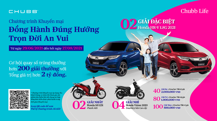 Chubb Life Việt Nam tung chương trình khuyến mại hấp dẫn với tổng giá trị giải thưởng lên đến 2 tỷ đồng