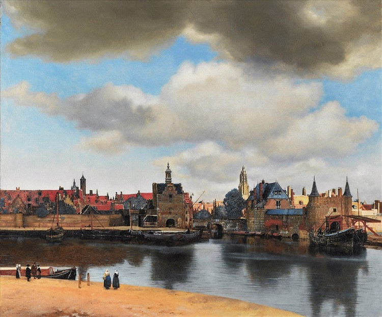Bức Quang cảnh thành Delft (View of Delft, 1661) của Vermeer được nhà văn Marcel Proust ca ngợi là “bức tranh đẹp nhất thế giới”. Nhân vật Bergotte trong tiểu thuyết Đi tìm thời gian đã mất của Proust đã chết khi đang ngắm bức tranh này.