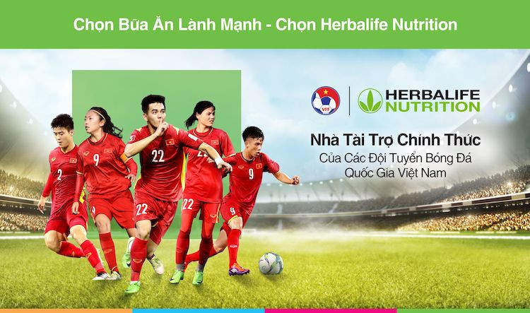 Herbalife Việt Nam tài trợ đội tuyển bóng đá quốc gia Việt Nam