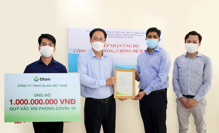 Olam Việt Nam tài trợ hơn 5 tỷ đồng cho Quỹ vaccine phòng chống Covid-19