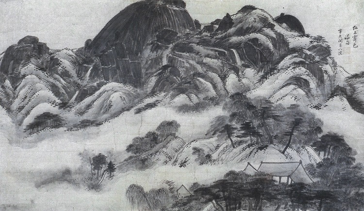 Bức Inwangjesaekdo của họa sĩ nổi tiếng Jeong Seon. Bức tranh được vẽ vào khoảng năm 1751, khắc họa phong cảnh quận Jongno (Seoul ngày nay). Bức tranh là một trong các bảo vật quốc gia của Hàn Quốc)