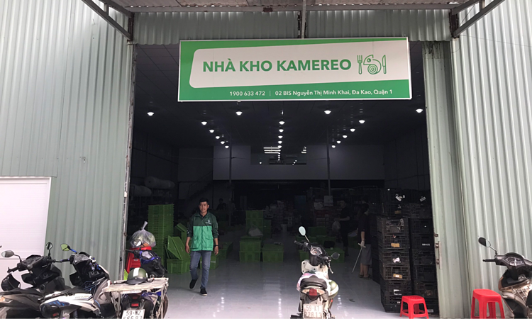 Một kho hàng thực phẩm sạch của Kamereo tại Q.1, TP.HCM.