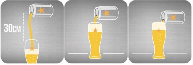 Ba bước rót bia chuẩn Sapporo cho thành phẩm thượng hạng