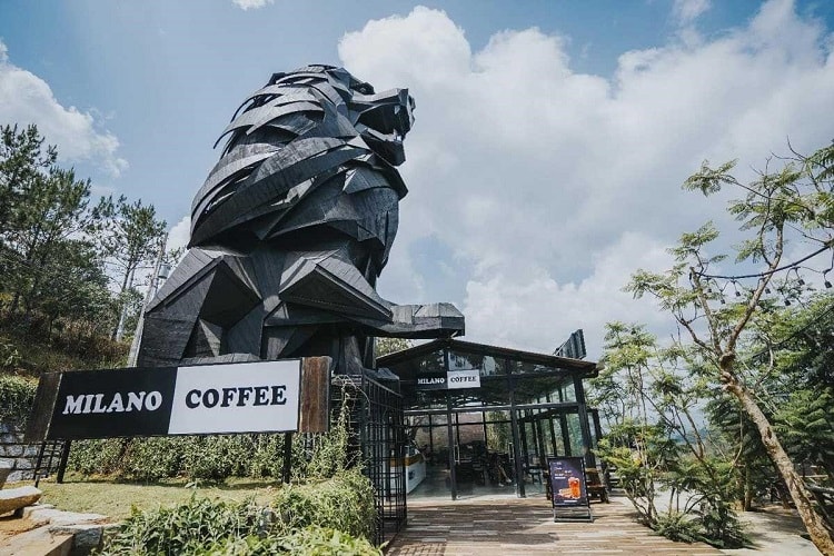 Mô hình Milano Coffee Premium đầy ấn tượng tại Cầu Đất - Đà Lạt. (Nguồn: Milano Coffee)