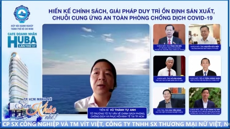 TS. Vũ Thành Tự Anh hiện là Tổ trưởng Tổ tư vấn về chính sách phòng chống dịch và phục hồi kinh tế của TP.HCM.