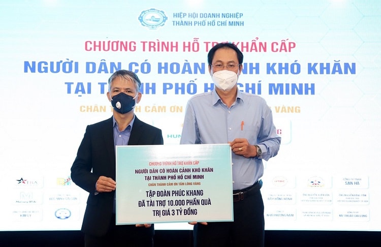 Phúc Khang ủng hộ 10.000 phần quà hỗ trợ khẩn cấp người dân gặp khó khăn