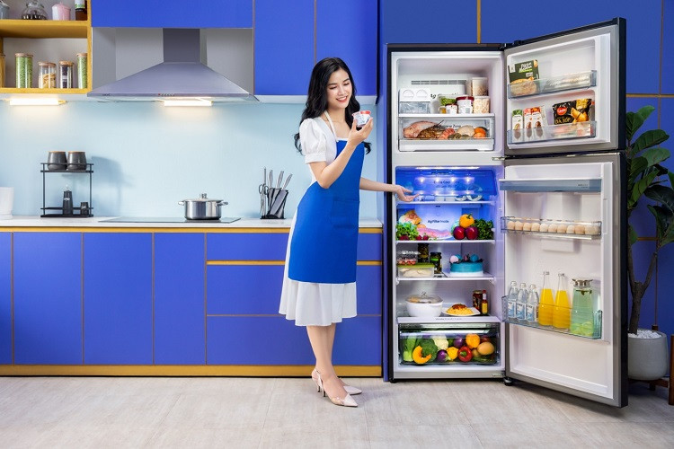 Tủ lạnh TL, TV 2 cánh tích hợp công nghệ BlueAg+ diệt khuẩn 99,99% toàn ngăn mát
